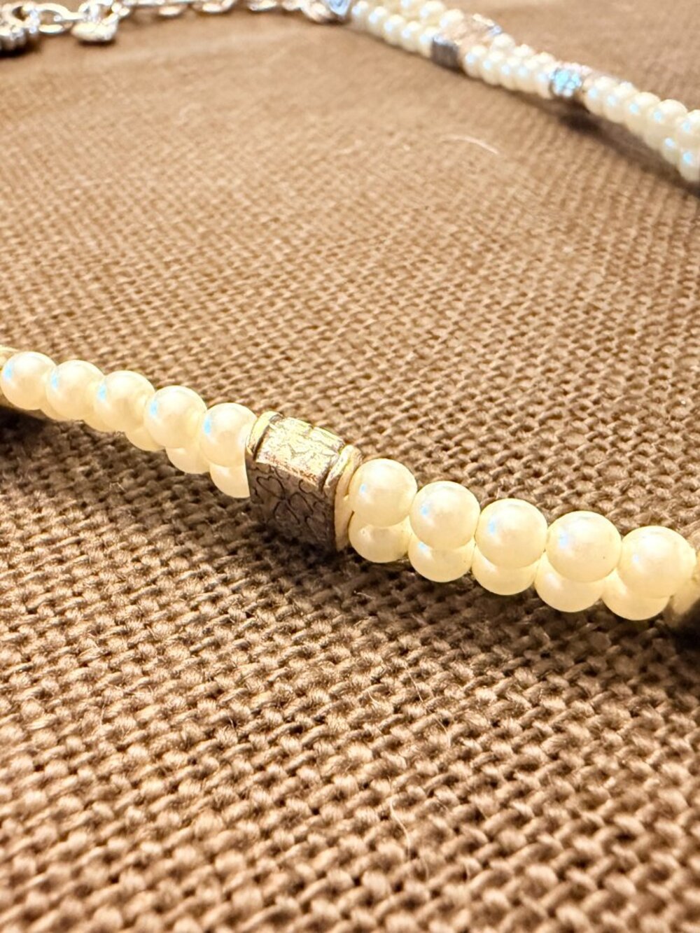 Lady Jane Scrolled Double-Strand Pearl Necklace Brighton - Picture 3 of 4